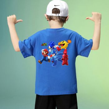 Super Mario Tie dye T-Shirt Kids Cotton Shirt 4