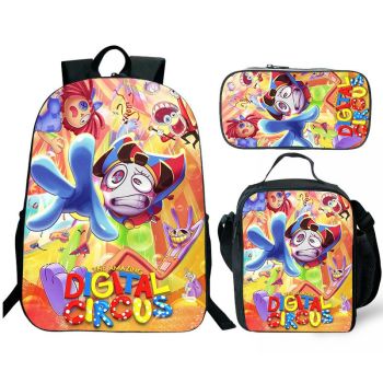 The Amazing Digital Circus 3 Piece Backpack Set for Pre-School Girls & Boys, Kids 16" School Bag 