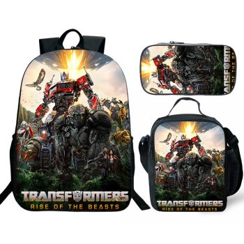 Transformers：Rise of the Beasts Backpack Lunch box School Bag Kids Bookbag