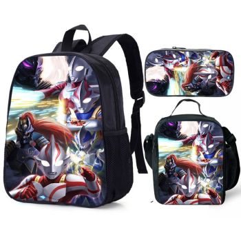 Ultraman Backpack and Lunch box School Bag Boys Bookbag Ultraman Backpack