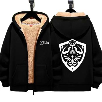 Zelda Unisex Boy's Girls Winter Warm Sherpa Lined Zip Up Sweatshirt Fleece Jacket 4