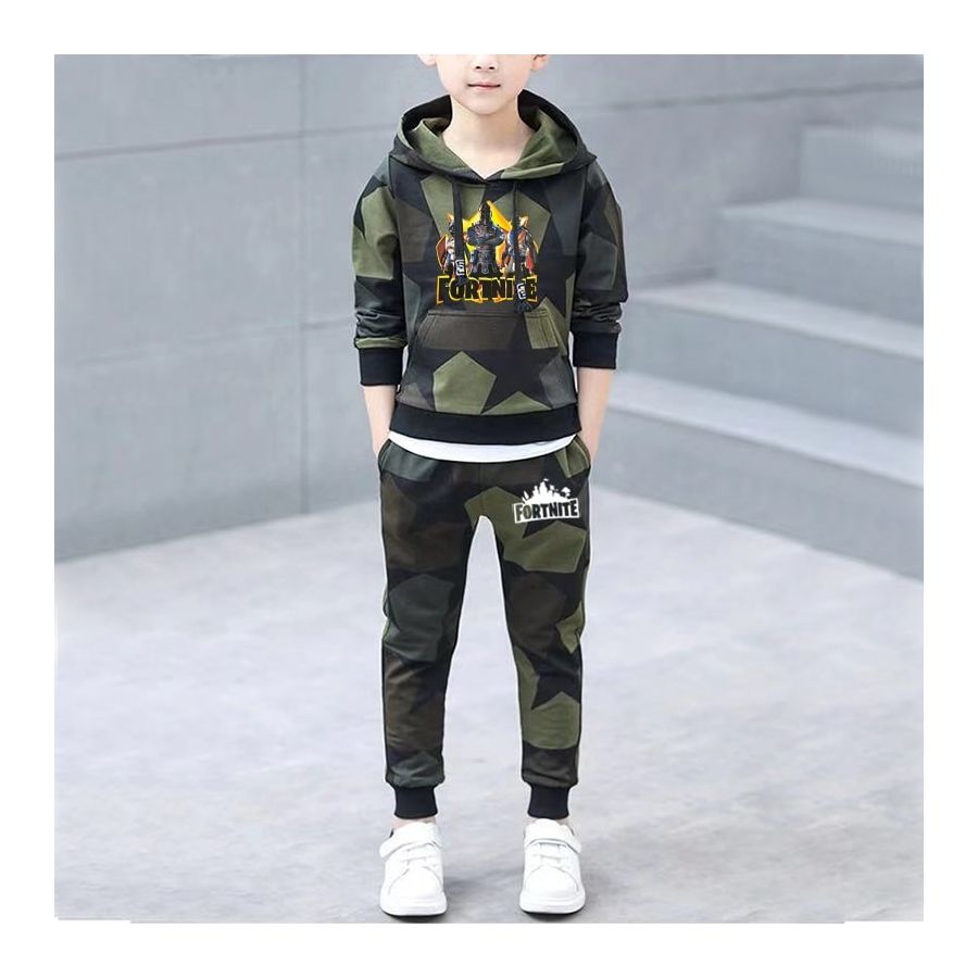 2 pieces of Fortnite sweaters for boys and girls hooded tracksuits 6-12 years 