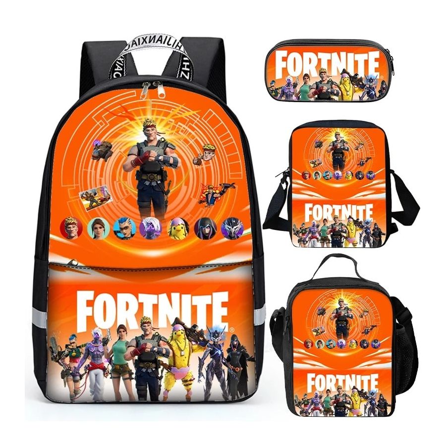 Fortnite Chapter 2 Season 7 Backpack Lunch box School Bag Kids Bookbag New Season