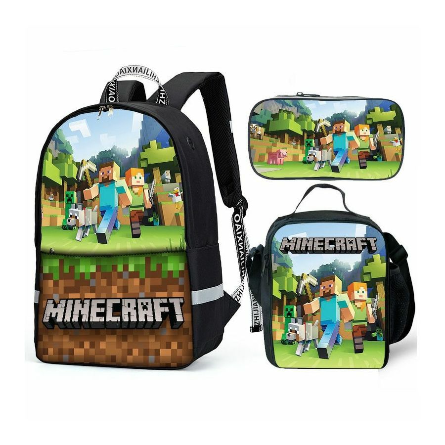 Minecraft Backpack with Lunch Box