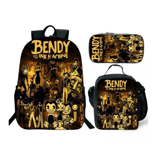 NEW Bendy and the Ink Machine Backpack Lunch box School Bag