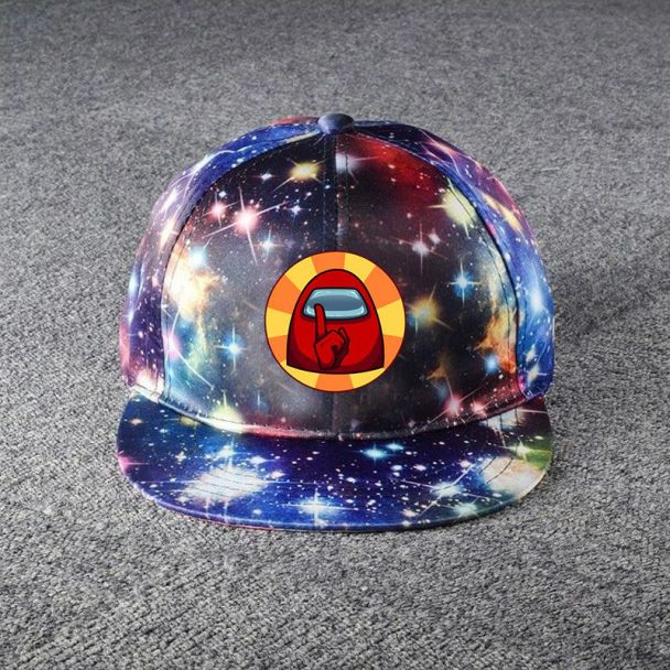 Among Us Galaxy Snapback Hat Adjustable Flat Bill Baseball Cap