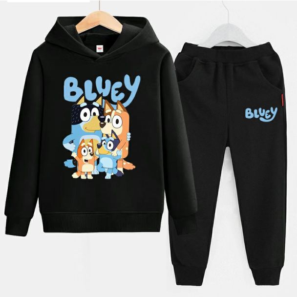 Bluey Boys Girls Kid's Hoodies Cotton Sweatshirts Outfits
