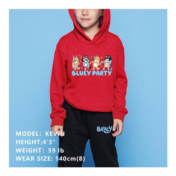 Bluey Kids Hoodies Cotton Sweatshirts Outfits