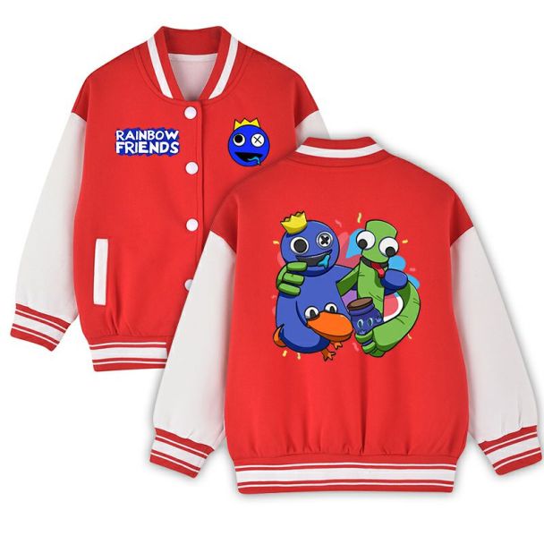Boys Girls Rainbow Friends Jacket Baseball Jacket Pop Jacket Coats 