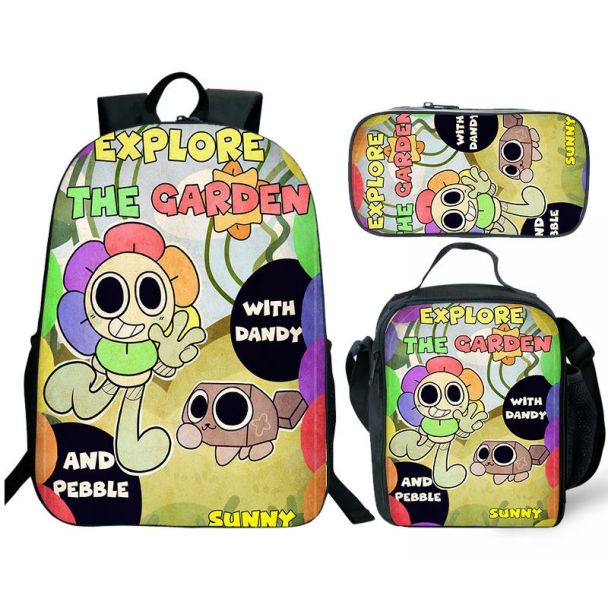 Dandy's World Backpack for Girls & Boys for Kindergarten & Elementary School, Adjustable Straps & Padded Back, Lightweight Travel Bag for Kids 