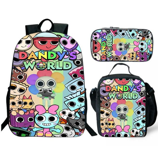 Dandy's World Piece Backpack Set for Pre-School Girls & Boys, Kids 16" School Bag 