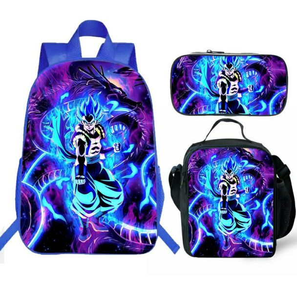 Dragon Ball Z backpack kids boys school Lunch box School Bag 