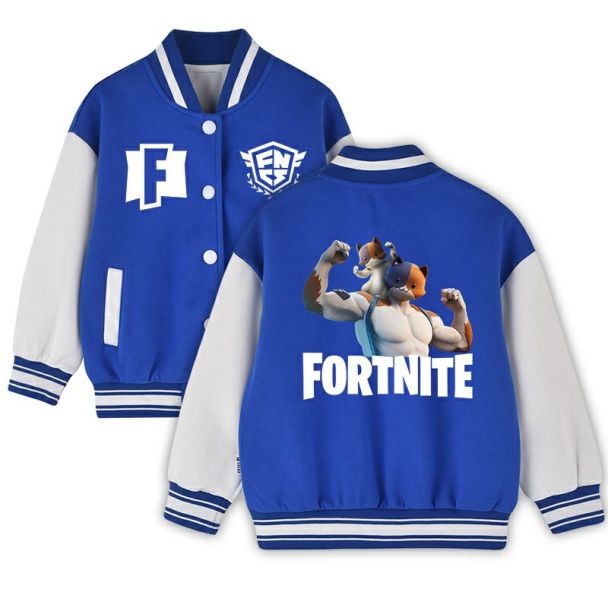 Fortnite Meowscles Baseball Jackets for kids