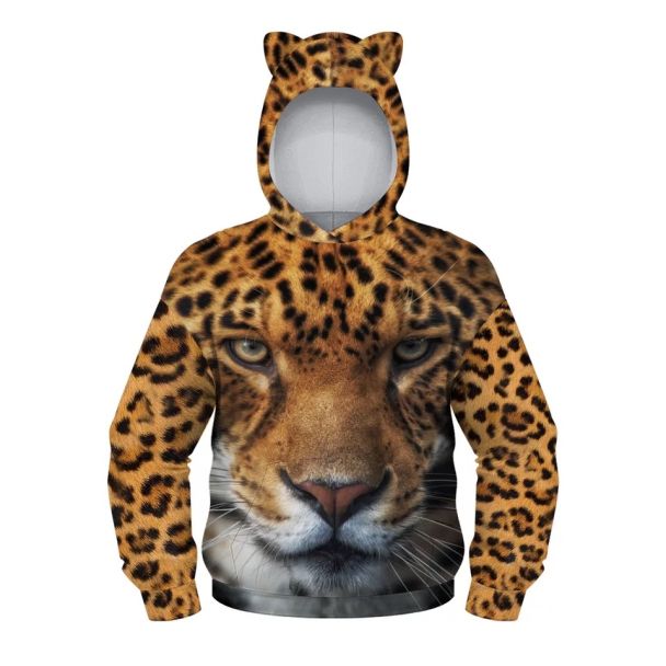 Kids leopard 3D Print Hoodie Sweatshirt 