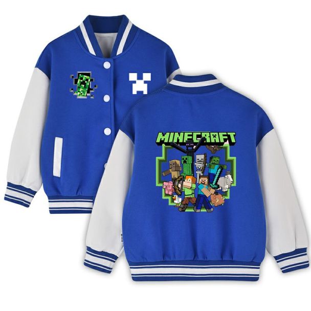 Kid's Minecraft Jacket American Football Varsity Jacket Ideal Gift
