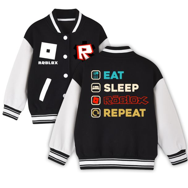 Kid's Roblox Baseball  Jacket American Football Varsity Jacket Ideal Gift