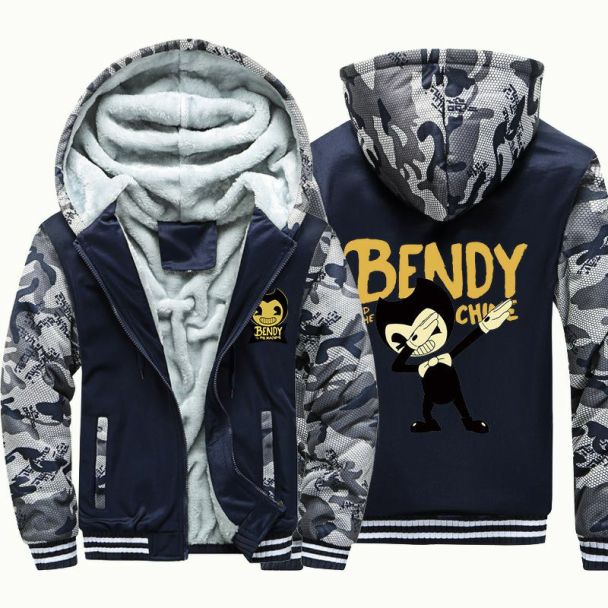 Kids  Bendy and the Ink Machine  Jackets Thick Fleece Hoodies Winter Coats