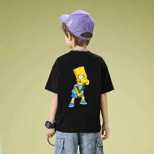 Kids The Simpsons T-Shirt Cotton Shirt Funny Youth Tee 3
