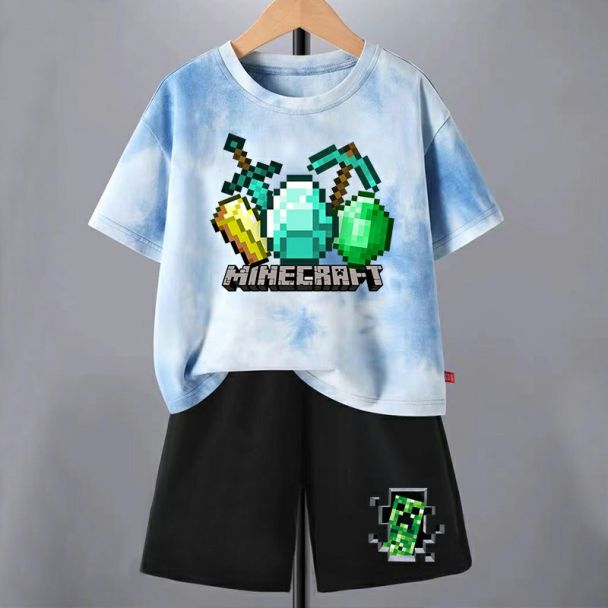 Minecraft  Tie dye T-Shirt Kids Cotton Shirt 5