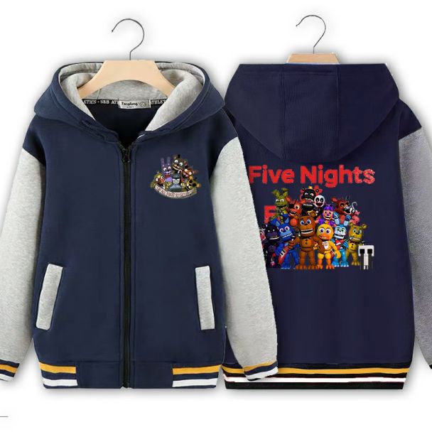 NEW Five Nights at Freddy's Kids Zip Front Fleece Hoodie