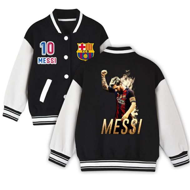 NEW Messi Varsity Jacket Girls Boys Baseball Jacket Bomber Coat POP Jackets with Pocket