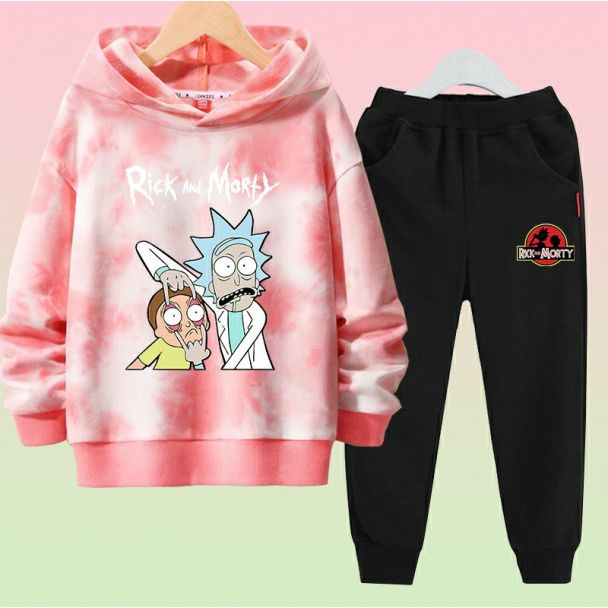 NEW Rick and morty  tie dye hoodie and sweatpants set