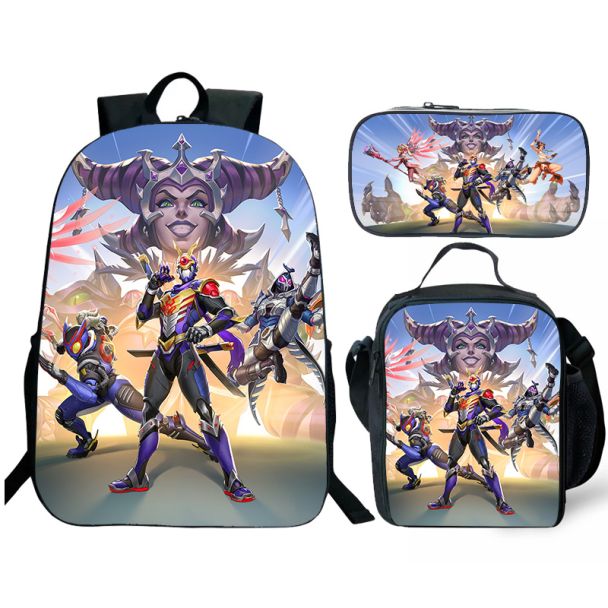 Overwatch Backpack Lunch box School Bag Kid Bookbag 1