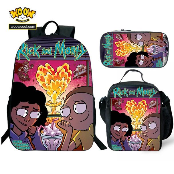 Rick and Morty 3D printed 16" waterproof backpack