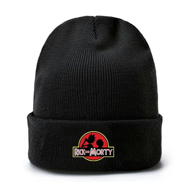 Rick and Morty Cap Wool Winter Beanie Skull Cap Embroidery Cuffed Hat 1