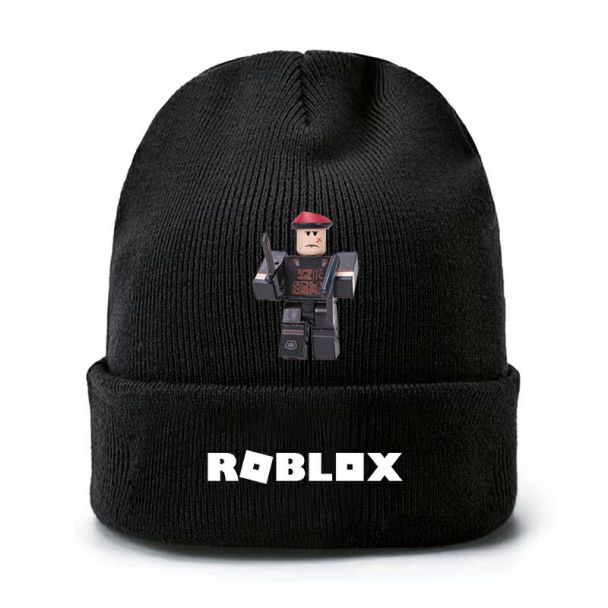 Roblox Cap Wool Winter Beanie Skull Cap Embroidery Cuffed Hat 2