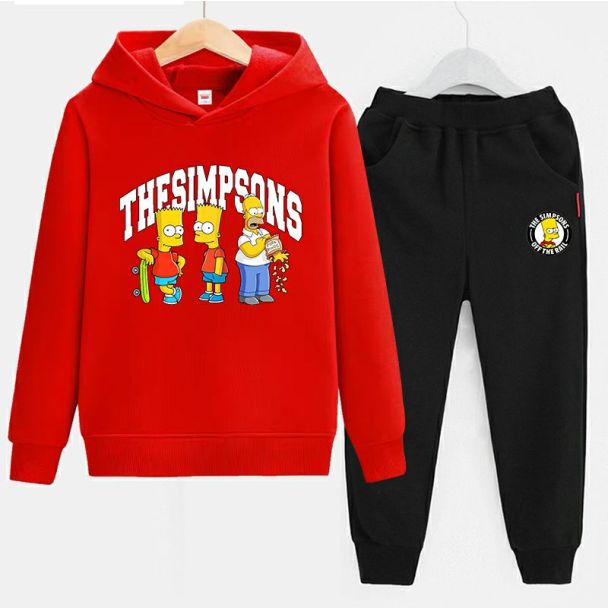 Simpsons Hoodie For Boys Sweatshirt and Pants Sweatsuit Simpsons Clothes Cool Outfits Kids gift