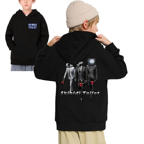 Skibidi toilet Hoodie Sweatshirt Cotton Outfit  Skibidi toilet  Clothing For Boys Gifts