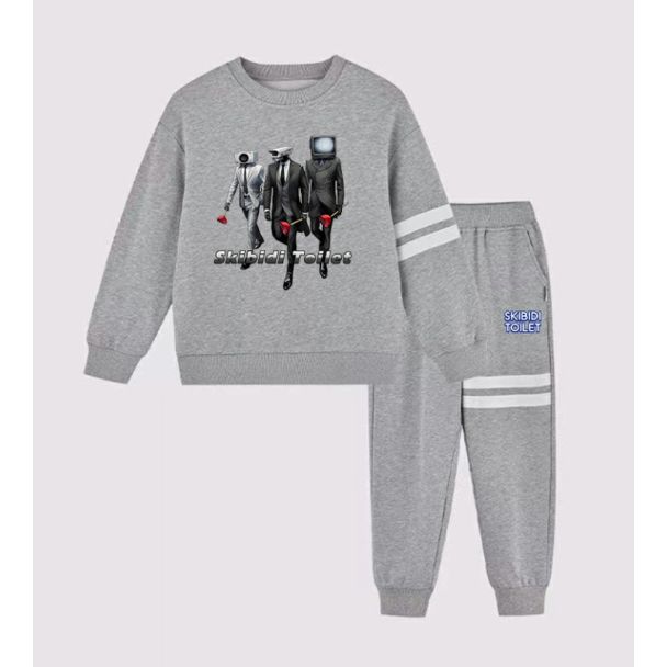 Skibidi toilet kids sweat suits 2 piece sweatpants and hoodies
