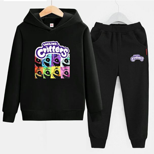 Smiling Critters Kids Hoodies Cotton Sweatshirts Outfits