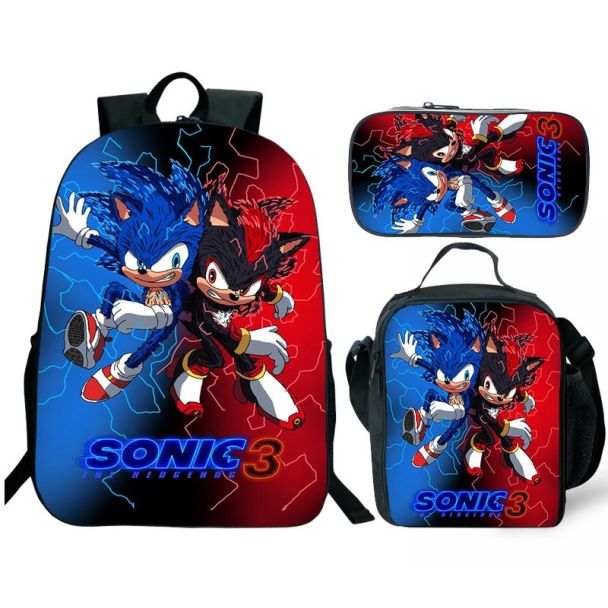 Sonic The Hedgehog Teens Backpack Travel Bags Laptop Backpacks Cartoon