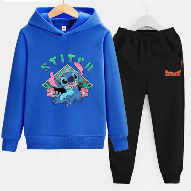 Stitch Boys Girls Kid's Hoodies Cotton Sweatshirts Outfits