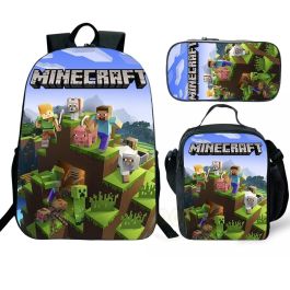 Minecraft Lunch Box Bag 3D Waterproof School BNWT Official Mojang Product 