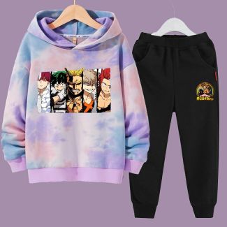 NEW Kids My hero academia tie dye hoodie and sweatpants set