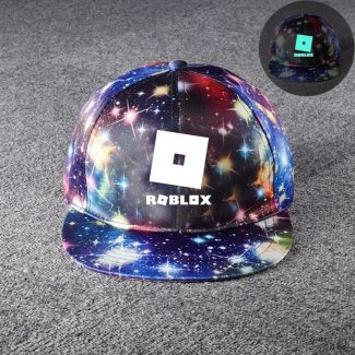 Roblox Galaxy Snapback Hat Adjustable Flat Bill Baseball Cap Glow in the dark
