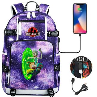 【NEW】Rick and Morty kids boys school Backpack