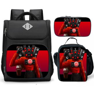 Skibidi Toilet Backpack and Lunch box Fortnight school bag Waterproof Bookbag Laptop bag Travel bag Kids Gifts Idea