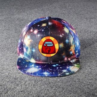 Among Us Galaxy Snapback Hat Adjustable Flat Bill Baseball Cap
