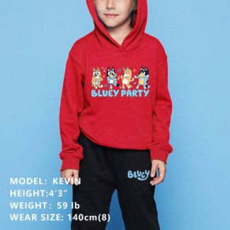 Bluey Kids Hoodies Cotton Sweatshirts Outfits