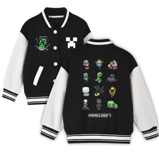 Boys Girls Minecraft Jacket Baseball Jacket Pop Jacket Coats 