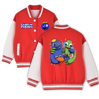 Boys Girls Rainbow Friends Jacket Baseball Jacket Pop Jacket Coats 