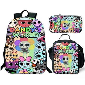 Dandy's World Piece Backpack Set for Pre-School Girls & Boys, Kids 16" School Bag 