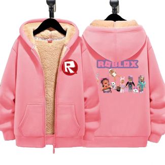 Girls Roblox Hoodie Coats Winter Warm Sherpa Lined Zip Up Sweatshirt Roblox Fleece Jacket