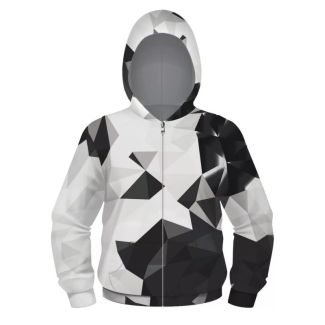 woow 3D Print diamond zipper Hoodie Sweatshirt 1