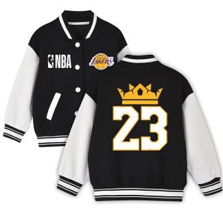 Kid's NBA Lakers James Jordan Jacket American Football Varsity Jacket Ideal Gift