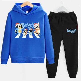 Kids Bluey Hoodies Cotton Sweatshirts Outfits